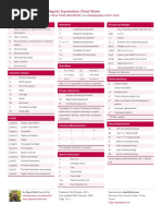 Regular Expressions Cheat Sheet: by Via