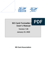 SD Card Formatter 5.01 User's Manual: January 23, 2020