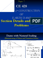 Design & Construction OF Earth Dams: Section Details and Special Problems