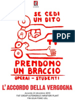 Testo integrale dell'accordo firmato a Fiat Mirafiori (da un opuscolo distribuito dalla Fiom Cgil davanti alla fabbrica torinese)