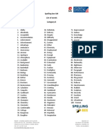 List of Words Category B