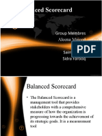 Balanced Scorecard: Group Membres Aleena Majeed Benazir Saima Ashiq Sidra Farooq