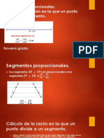 Cálculo de segmentos proporcionales en triángulos