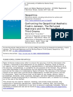 Geopolitics: To Cite This Article: Deborah Dixon & Leo Zonn (2005) Confronting The Geopolitical Aesthetic: Fredric