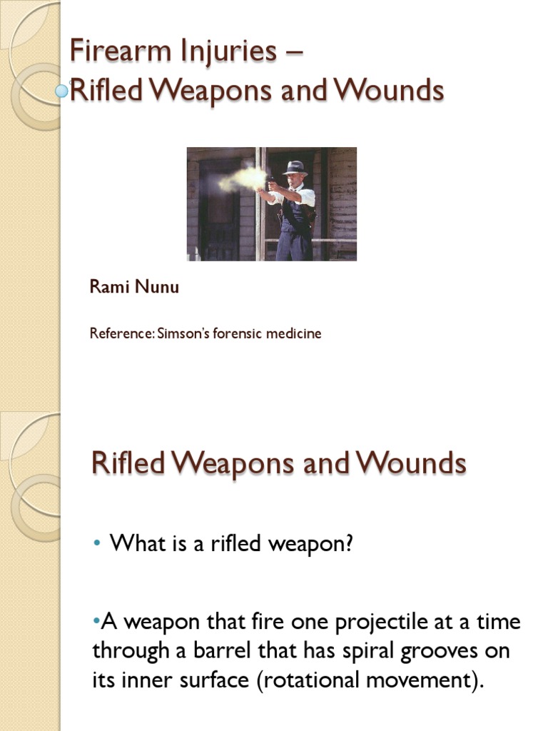 Forensic Analysis of Rifled Firearm Wounds | PDF | Rifle | Gun Barrel