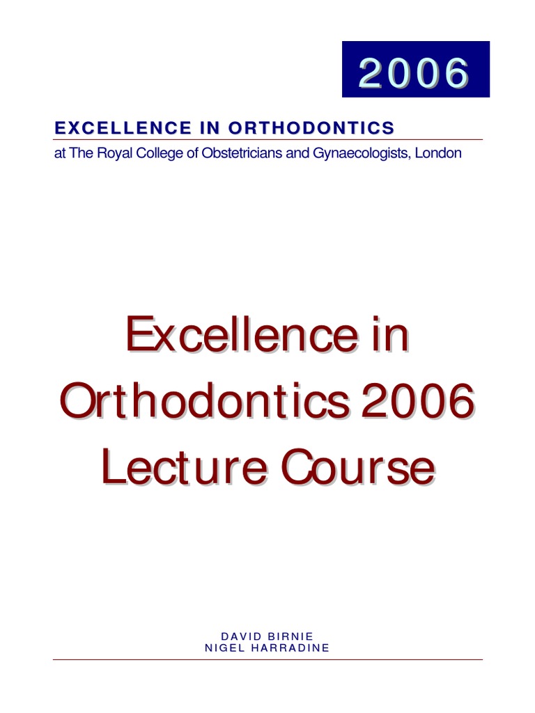 2006 Title PDF Orthodontics Dental Degree