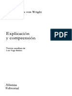 Georg Von Wright - Explicación y Comprensión (Cap. 1) PDF
