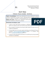 Raíces cuadradas guía matemática 8° básico