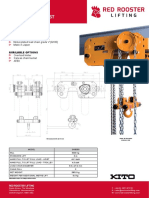 SHB050 Low Headroom Manual Chain Hoist: Standard Features