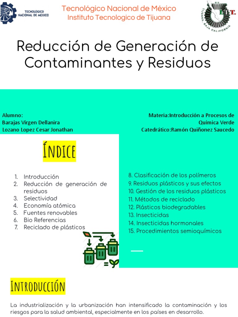Reducción de Residuos y Reciclaje Efectivo | PDF | El plastico | Residuos