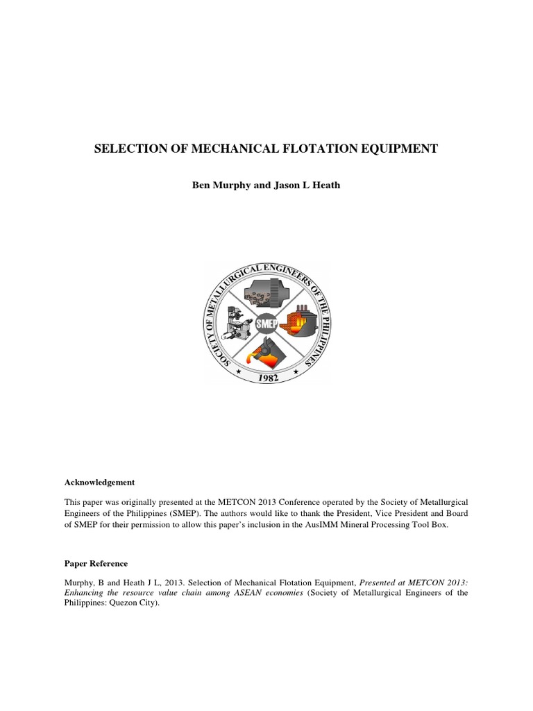 Flotation Equipment Selection - Outotec | PDF | Foam | Valve