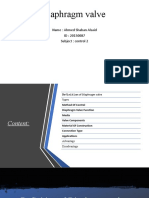 Diaphragm Valve: Name: Ahmed Shaban Alsaid ID: 20150087 Subject: Control 2