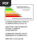Oferta Pret Audit Energetic Certificat Energetic