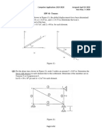 HW #1-Trusses Q1) For The Truss Elements Shown in Figure (1), The Global Displacements Have Been Determined