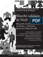 Affiche noir et blanc du Marché solidaire de noël 2010