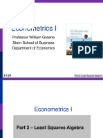 Econometrics I: Professor William Greene Stern School of Business Department of Economics