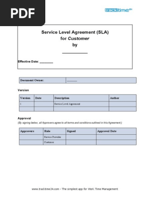 Service-Level-Agreement