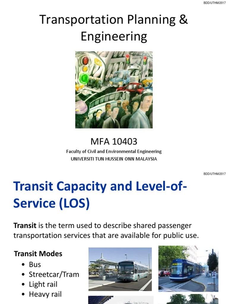 Lecture Note Urban Transit | PDF | Public Transport | Bus