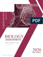 Biology Assignment Cover Page 1