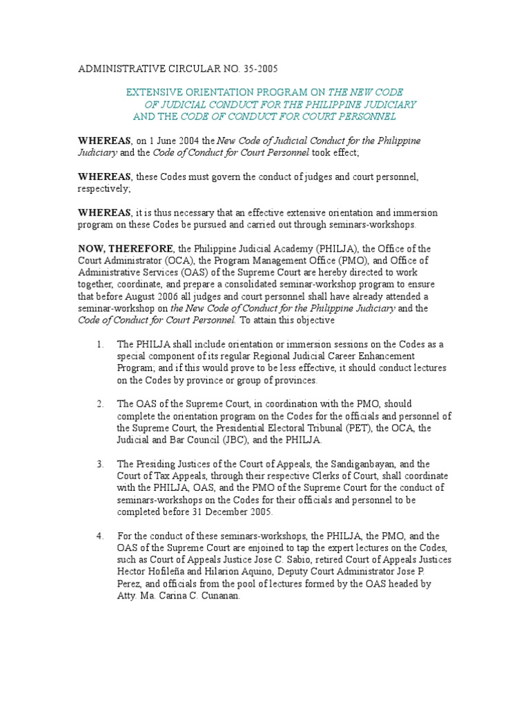 New Judicial Code of Conduct Judiciaries Judge Free 30day Trial