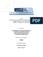 Proyecto de Capacitación Docente - FATLA - PACIE   FASE INVESTIGACION