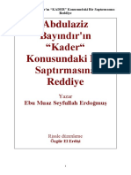 ABDULAZİZ BAYINDIRA KADER KONUSUNDA REDDİYE Ebu Abdulmumin Tekin Mıhçı