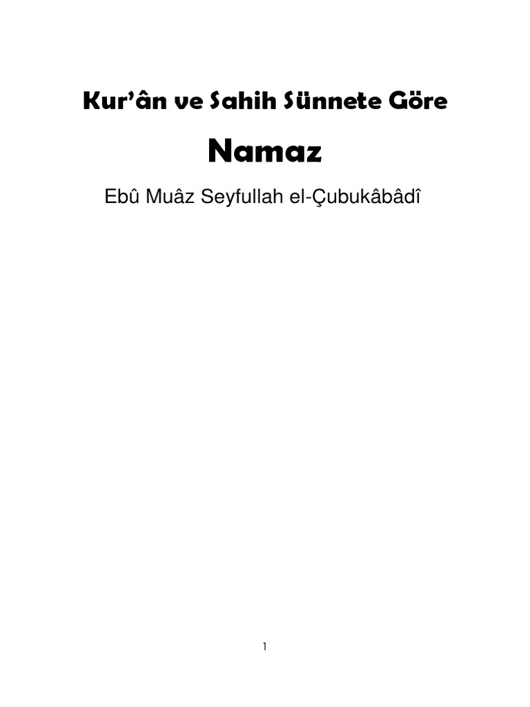 Abdest Ve Namaz Ebu Muaz Seyfullah El Cubukabadi Ebu Abdulmumin Tekin Mihci Pdf