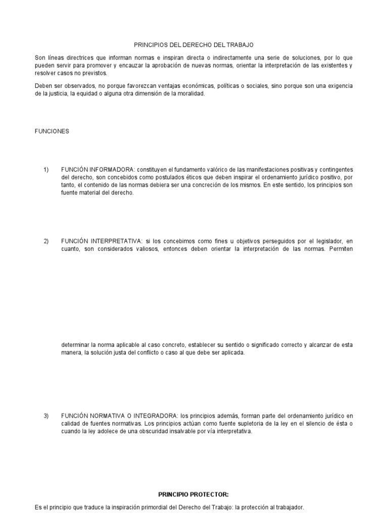 3 Principios | PDF | Derecho laboral | Justicia
