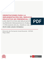 OrientacionesServicioEducativo NoPresencial PDF
