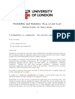 Probability and Statistics: To P, or Not To P?: Module Leader: DR James Abdey