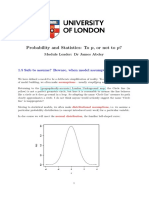 Probability and Statistics: To P, or Not To P?: Module Leader: DR James Abdey