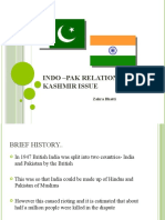 Indo -Paki Relation on Kashmir Issue