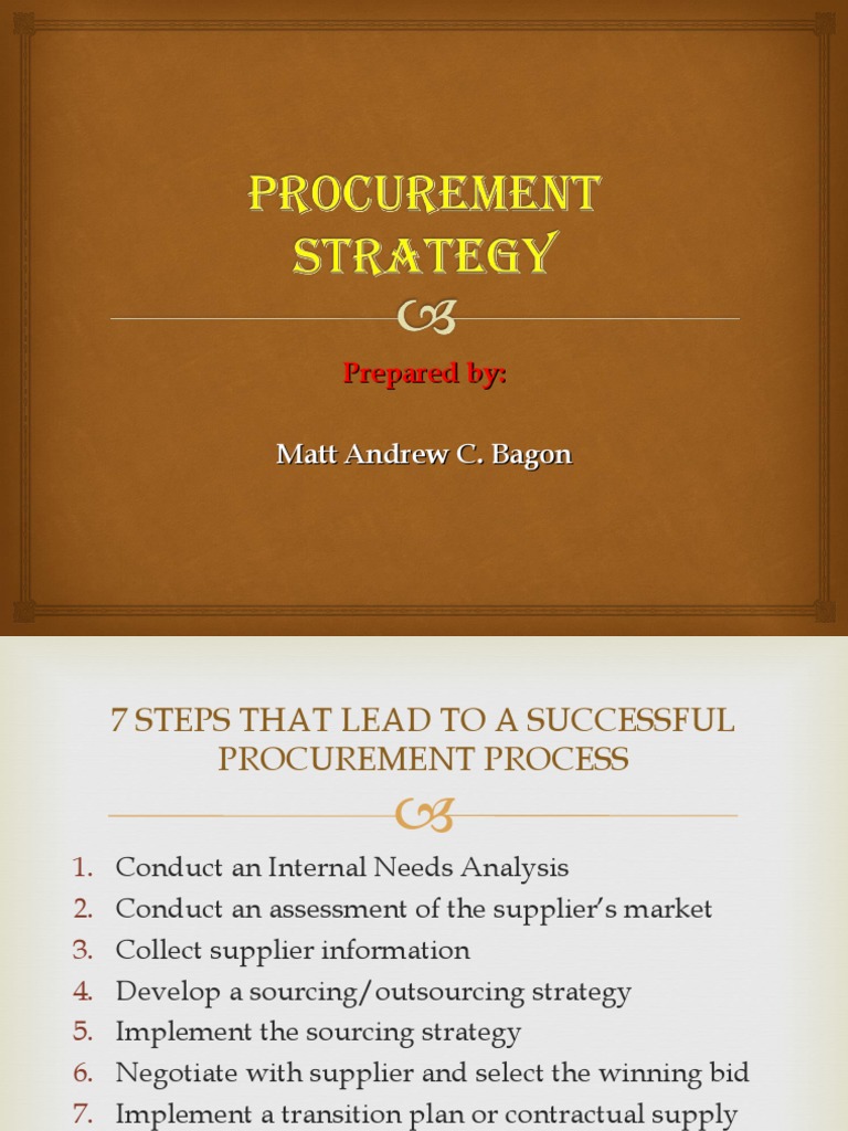 7 Steps to Effective Procurement Process | PDF | Procurement | Supply Chain
