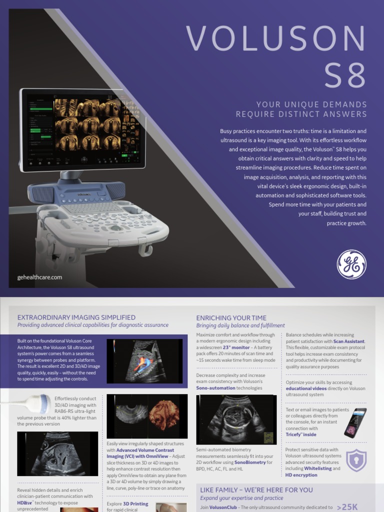Voluson S8: Your Unique Demands Require Distinct Answers | PDF ...