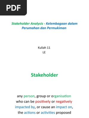 Stakeholder Analysis