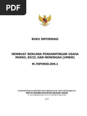 Uk 09 Buku Informasi Membuat Rencana Pendampingan Umkm Pdf