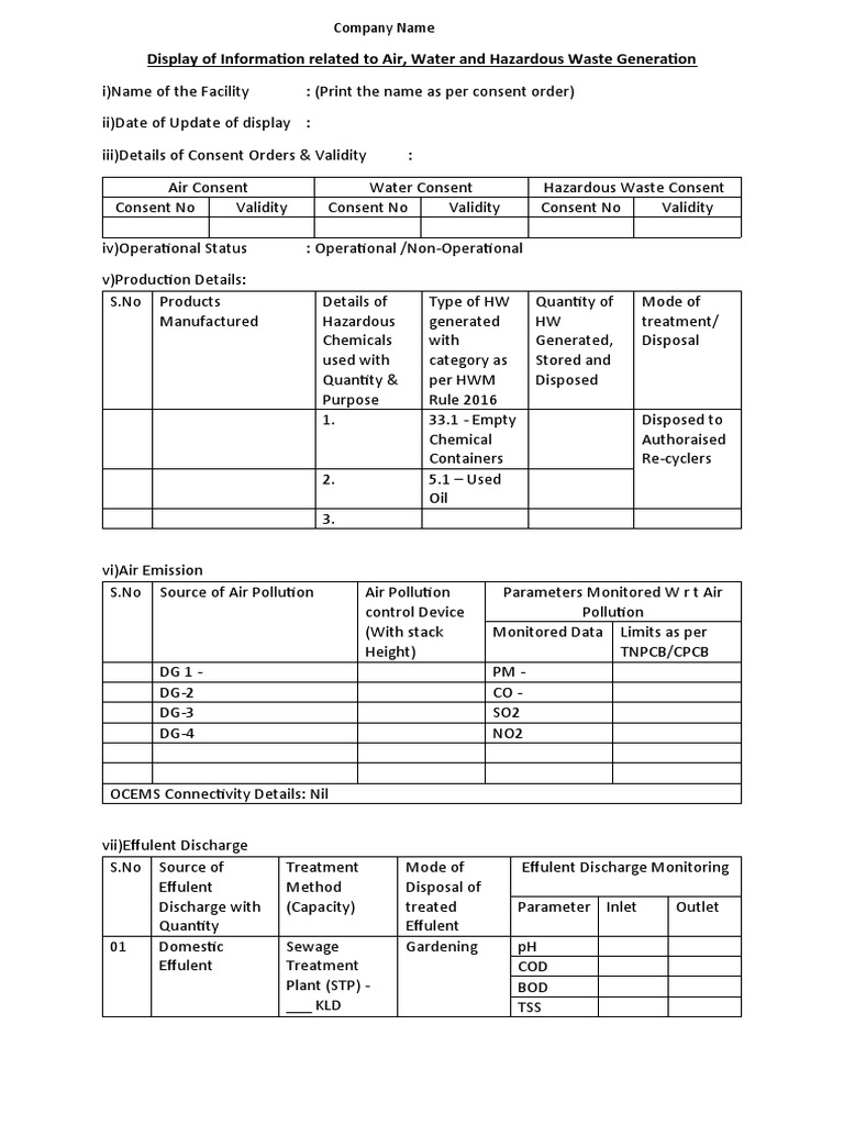 Display Board PDF Hazardous Waste Environmental Science
