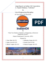"Industrial Training Report On Indian Oil Corporation Limited, Gujarat Refinery, Vadodara" in Electrical Engineering Discipline