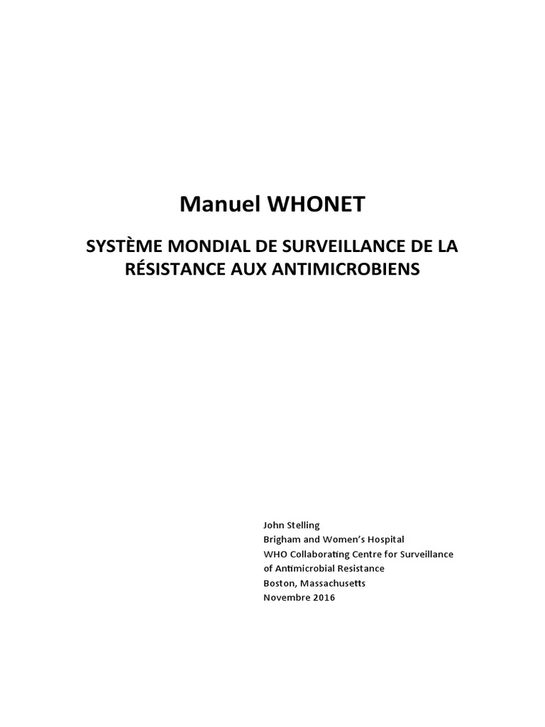 Manuel d'utilisation de WHONET 2024 | PDF | Logiciel antivirus ...
