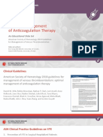 Optimal Management of Anticoagulation Therapy: An Educational Slide Set