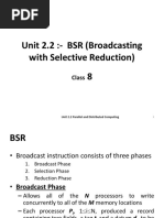 Unit 2.2:-BSR (Broadcasting With Selective Reduction) 8: Class