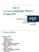 Introduction To (Comp 451) : Formal Language Theory