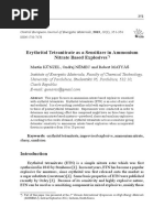 Erythritol Tetranitrate As A Sensitizer in Ammonium Nitrate Based Explosives