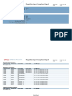 Requisition Import Exceptions Report: Self Service Procurement