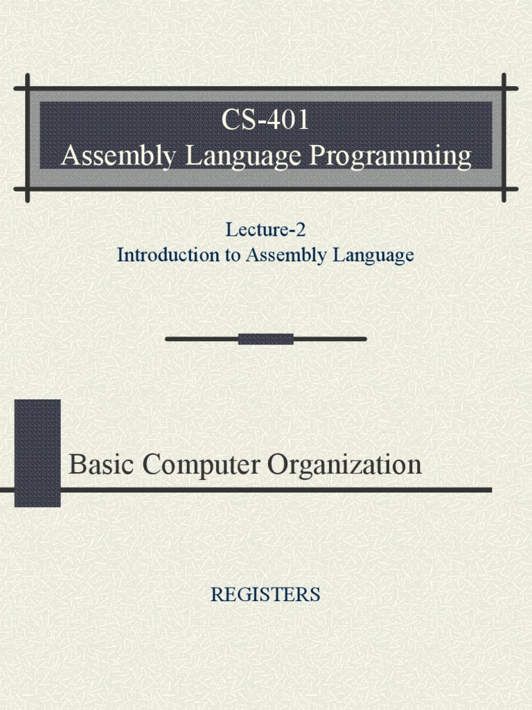 Assembly Language Programming - CS401 Power Point Slides Lecture 02 | PDF