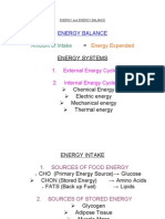 Energy and Energy Balance