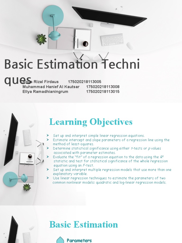 Basic Techniques in Parameter Estimation | PDF | Regression Analysis ...
