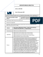 Easa Airworthiness Directive: AD No: 2007-0293