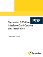Symantec S500 Network Interface Card Options and Installation