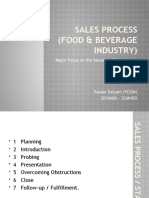 Sales Process (Food & Beverage Industry) : Major Focus On The Beverage Department